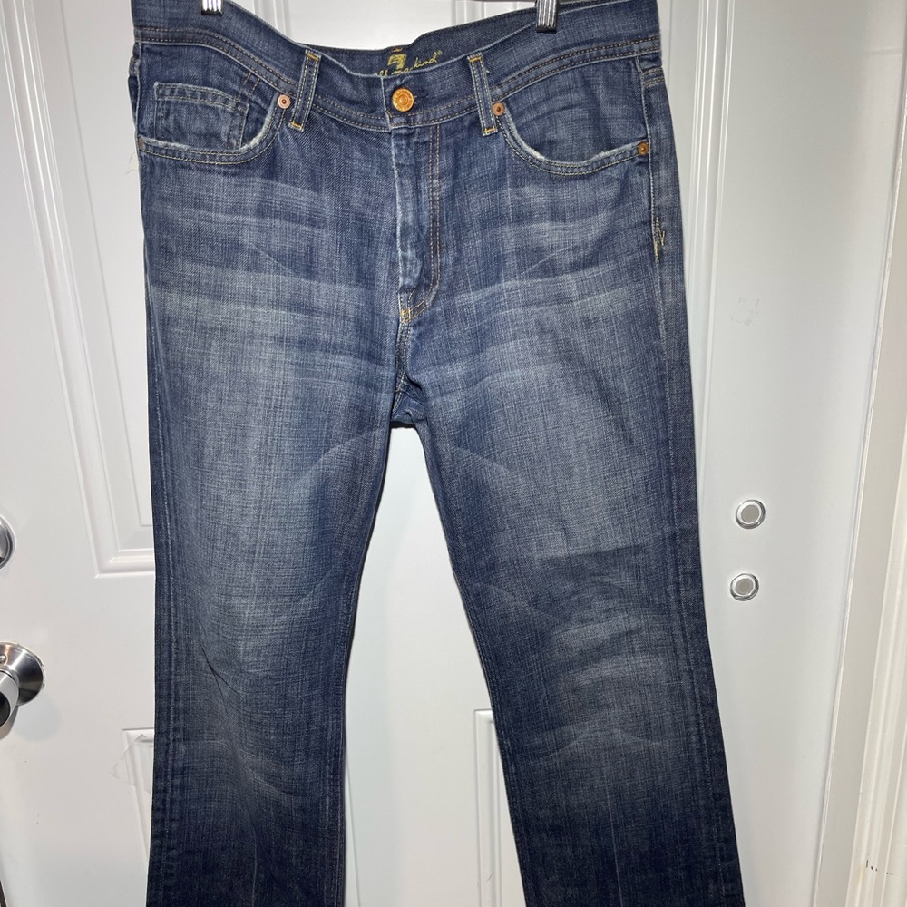 7 for All Mankind  Jeans Straight Leg Mens Sz 32 x 29 Dark Blue